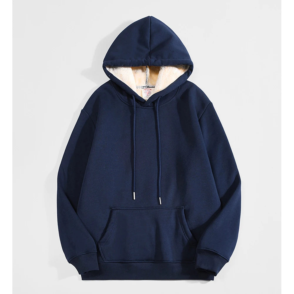 Glacier Delta Men’s Fleece Hoodie – Soft Lambswool Streetwear for Cold Weather
