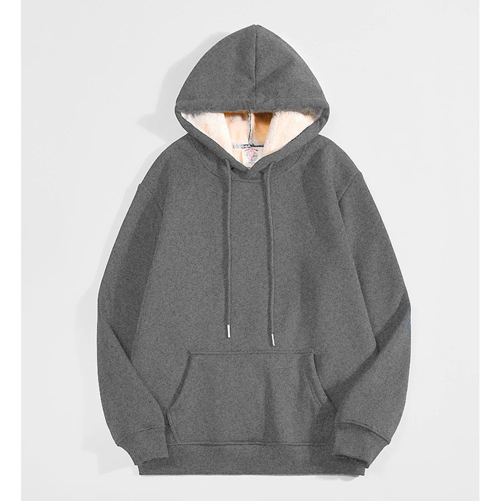 Glacier Delta Men’s Fleece Hoodie – Soft Lambswool Streetwear for Cold Weather