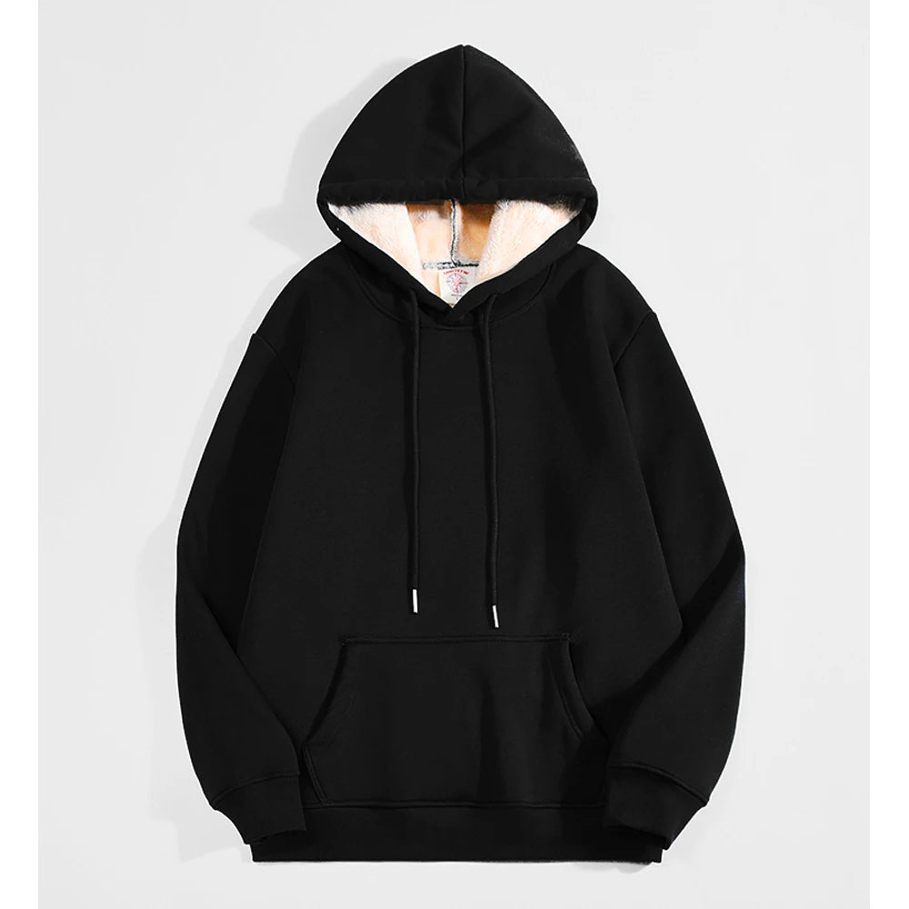 Glacier Delta Men’s Fleece Hoodie – Soft Lambswool Streetwear for Cold Weather