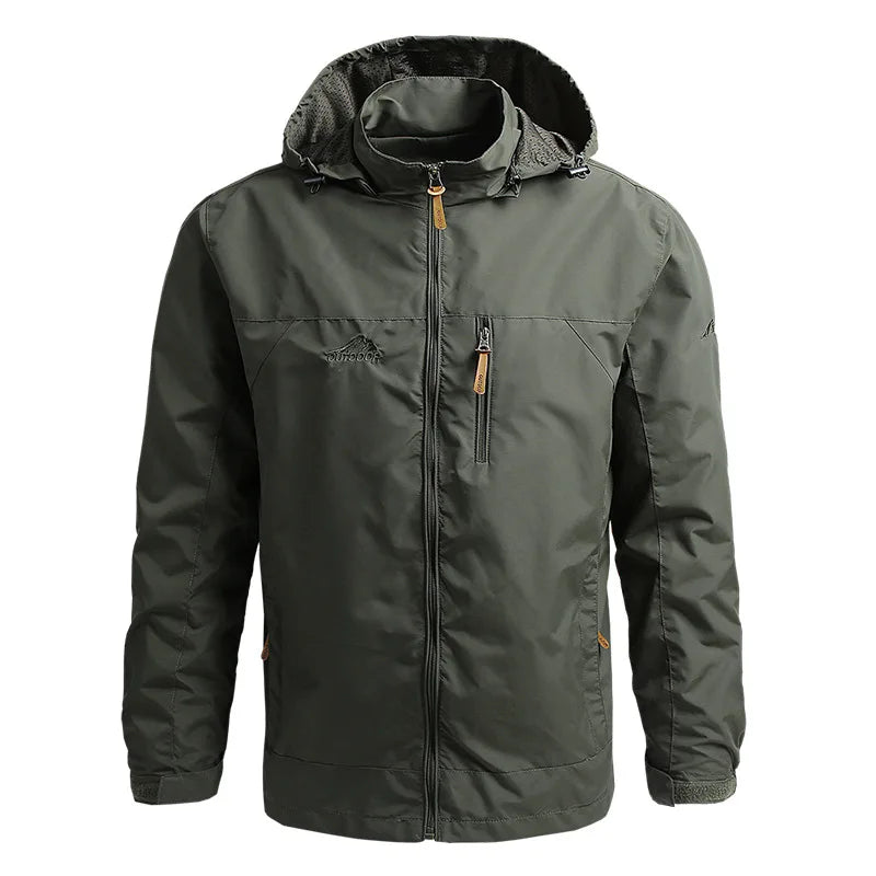 Alpine Guardian Tactical Windbreaker – Waterproof, Hooded, and Built for Adventure