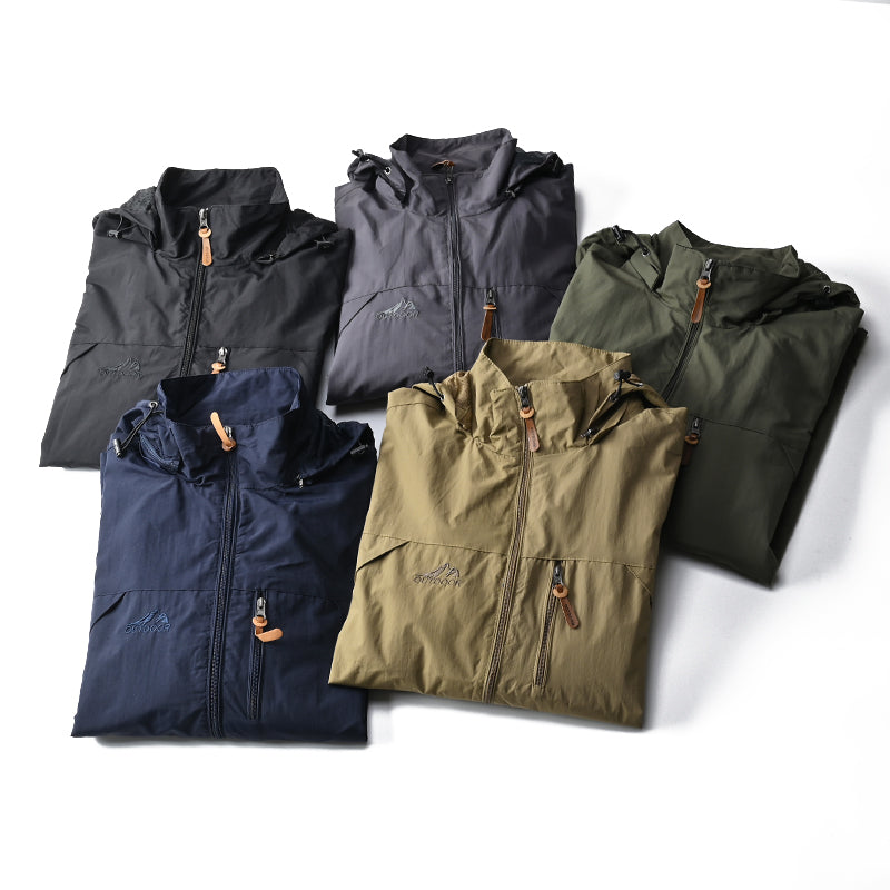 Alpine Guardian Tactical Windbreaker – Waterproof, Hooded, and Built for Adventure