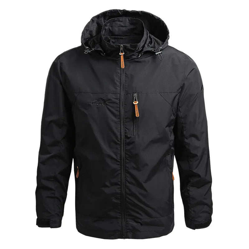 Alpine Guardian Tactical Windbreaker – Waterproof, Hooded, and Built for Adventure