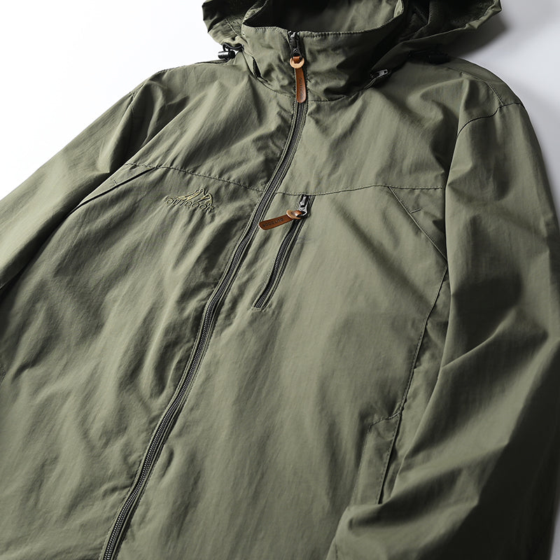 Alpine Guardian Tactical Windbreaker – Waterproof, Hooded, and Built for Adventure